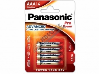 Alkalické baterie Pro Power 4BP AAA 1,5V Panasonic (LR03PPG)