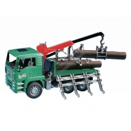 Maketa Nákladné vozidlo MAN na prepravu dreva s nakladacím žeriavom (02769)