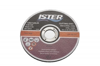 Kotúč rezný 125x1x22,23 ISTER KOV / INOX