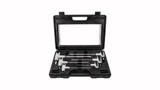 Uhlový kľúč s T rúčkou šestihran, 6 ks BLACK EDITION