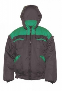 Šedá zateplená bunda