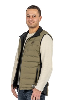 Pánska prešívaná vesta olivová XL