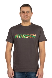 Tričko antracit/hnedé XXL