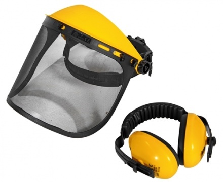 Ochranný štít so slúchadlami