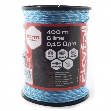 SKYFALL lanko na elektrický ohradník modro-biely