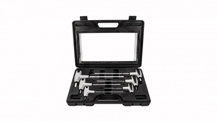 Uhlový kľúč s T rúčkou šestihran, 6 ks BLACK EDITION