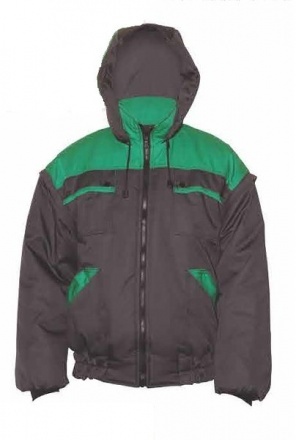 Šedá zateplená bunda