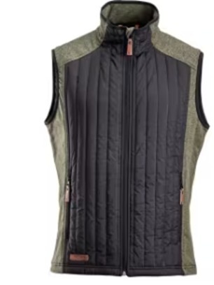 Pánska hybridná flísová vesta olivová 4XL