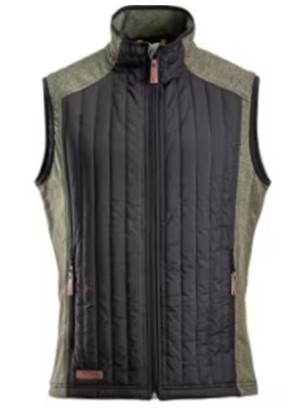 Pánska hybridná flísová vesta olivová 5XL