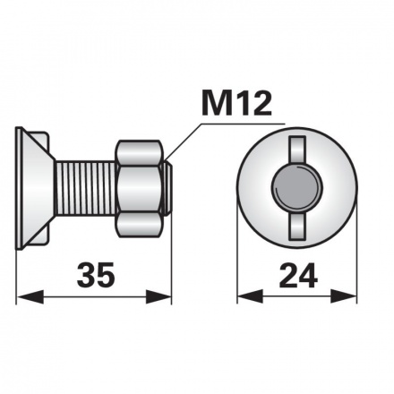 Skrutka pluhová 2-nos