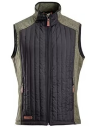 Pánska hybridná flísová vesta olivová 3XL