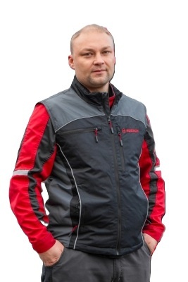 Antracitová pracovná vesta XL