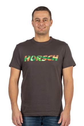 Tričko antracit/hnedé 3XL