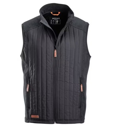 Pánska hybridná flísová vesta čierna 5XL